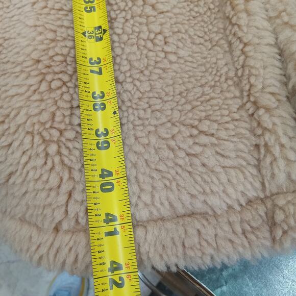 Wild Fable Tan Teddy Coat Size L New NWT buttons Pockets Cozy Warm Mob Sherpa - Picture 11 of 16